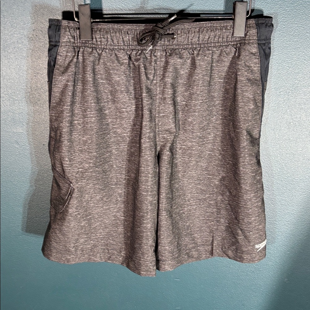 Speedo Men Long Charcoal Grey Swim Shorts Size Small